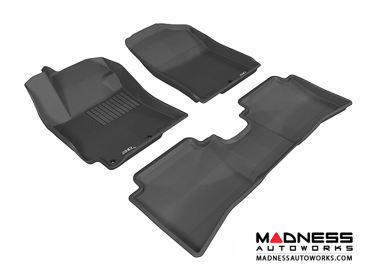 Hyundai Accent Sedan Floor Mats (Set of 3) - Black by 3D MAXpider